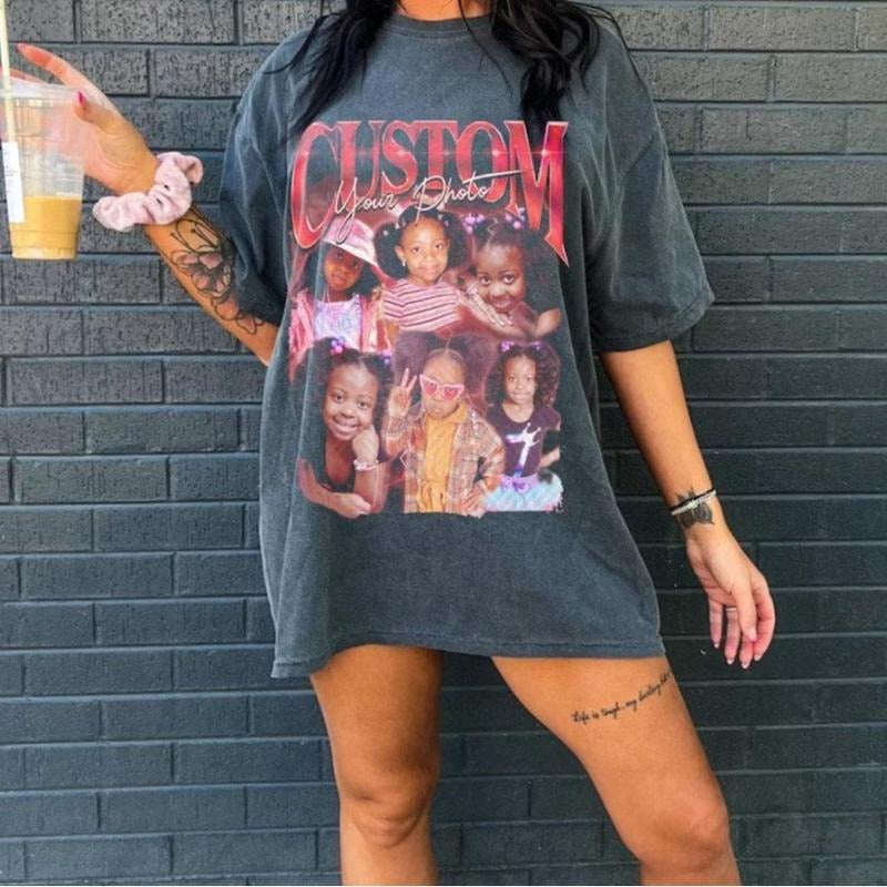Custom Bootleg Rap Tee, Vintage Custom Funny Rap Shirt, Custom Photo Vintage T-Shirt, Youth Comfort Color Tee...