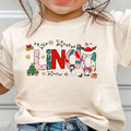 Custom Christmas Kids Shirt, Girly Christmas Shirt,Funny Christmas Shirt, Gift for Mom, Custom Christmas Name Shirt...