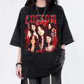 Custom Comfort Colors Girlfriend T-Shirt with Personalized Photo Print, Unisex Loose Fit Graphic Tee Top Womenswear...