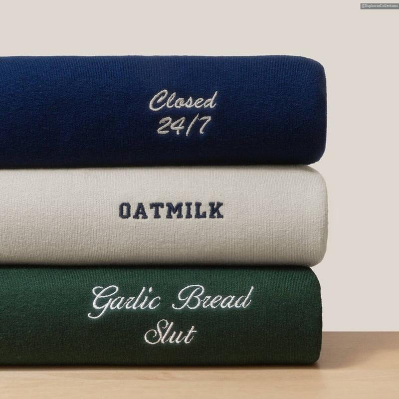 Custom Embroidered Left Pocket Sweater, Hoodie, Tee Shirt - Personalized Embroidery Text Sweatshirt - Personalized Gift