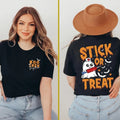 Custom Ghost Nurse Halloween Shirt, Stick Or Treat Shirt, Spooky Nurse Phlebotomy Tech Halloween Nurse Shirt, Hospital...