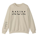Custom Kids Name On Sleeve and Chest Jumper, Mum Monogram Sweatshirt, Personalised Mother Crewneck Sweatshirt, Pullover...