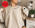Custom Mama Sweatshirt With Name On Sleeve, Mama Custom Sweater, Personalized Mom Sweatshirt, Minimalist Momma Hoodie,...