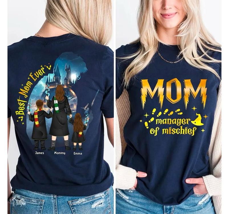 Custom Manager Of Mischief Mom Shirt, Best Mom Ever Sweater, Magical Mom TShirt, Mama Shirt, Fantastic Mama Shirt, Wizard...