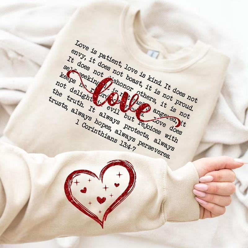 Custom Name Love Is Patient Bible Verse Valentine Shirt Love Is Kind Shirt Valentine Heart Shirt Coquette Valentine Shirt T-Shirts, Hoodie, Sweatshirt