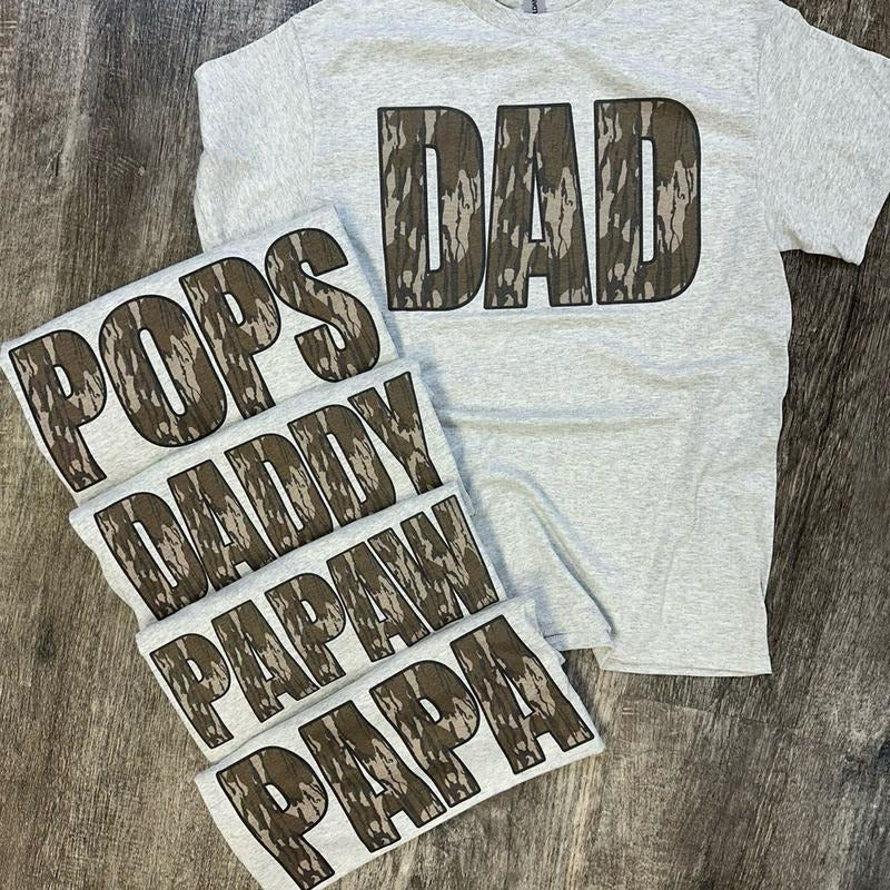 Custom Name Fathers Day Camo Shirts  - Shirt for Dad Hoodie, Sweatshirt | GrindPrints.com