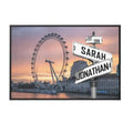 Custom Name London Eye Retro Street Sign Canvas, Custom Art Gift For Weddings Birthday, Gifts For Fiancee Wife, Poster...