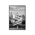 Custom Name New York Retro Street Sign Canvas Print, Custom Gift For Anniversaries Weddings, Poster Prints No Frame,...