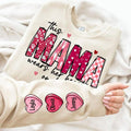 Custom Name On This Mama Loves Her Hearts On Her Sleeve T-shirt, Sweatshirt, Hoodie, Custom Kids Name Shirt, Valentine...