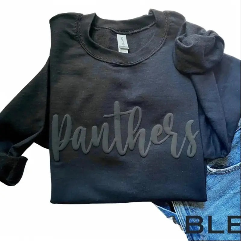 Custom Name Puff Print Crewneck Sweatshirt, Hoodie, T-shirt | GrindPrints.com