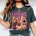 Custom Photo Bootleg Girlfriend 6 Face 90s Retro Vintage Shirt Sweatshirt, Shirt with Face on It for Boyfriend Birthday...