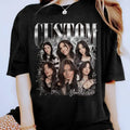 Custom Photo Bootleg Girlfriend 6 Face 90s Retro Vintage Shirt, Shirt with Face on It for Boyfriend Birthday Gift,...