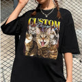 Custom Photo Cat Bootleg 90s Shirt, Custom Bootleg Rap Tee Shirt, Custom Pet Photo Your Own Bootleg Shirt, Change Design...