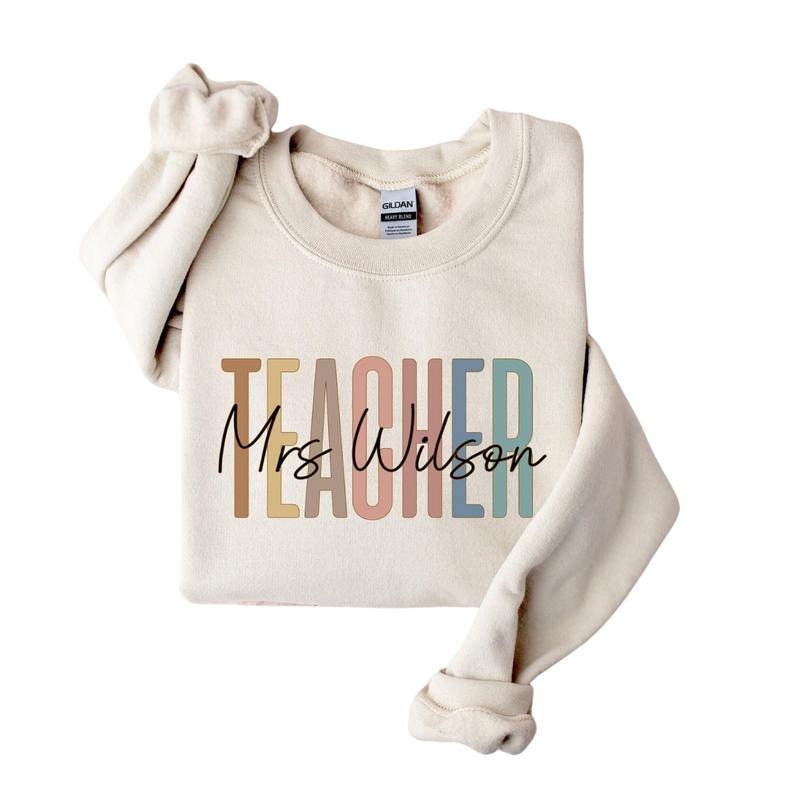 Custom Teacher Teacher Mrs Cute Teacher Teacher Appreciation Teacher NRJ99 Casual Cotton T-Shirts, Hoodie, Sweatshirt
