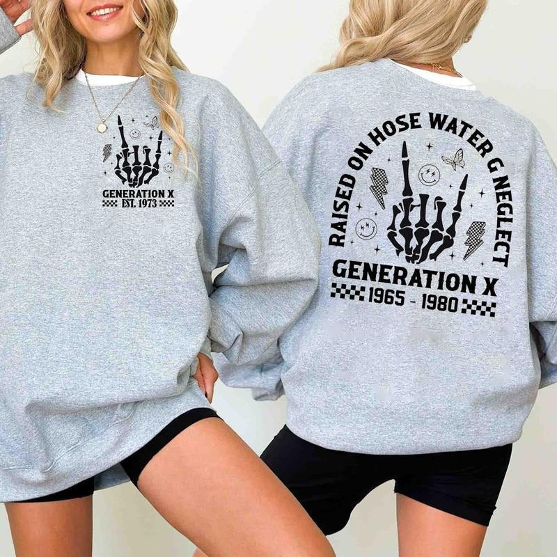 Customize Generation X Years Birth Shirt New Version True Fafo Generation X New Version Two Side Shirt Generation X Cotton Womenswear Grey T-Shirts, Hoodie, Sweatshirt