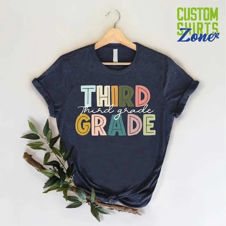 Cute 3rd Grade Shirt, Third Grade Teacher Team, Matching School Shirt, Hello 3rd Grade Shirt, Third Grade Squad Gift,...