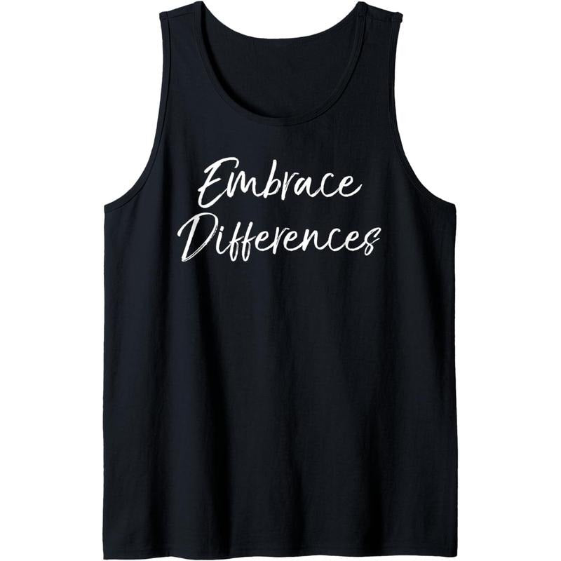 Cute Autism Quote Moms Needs Embrace Differences Tank Top MADE USA T-Shirts, Hoodie, Sweatshirt