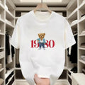 Cute Bear with Retro Red Numbers '1980', Simple and Eye-catching. Made of Pure Cotton, Comfortable and Versatile, Easily...