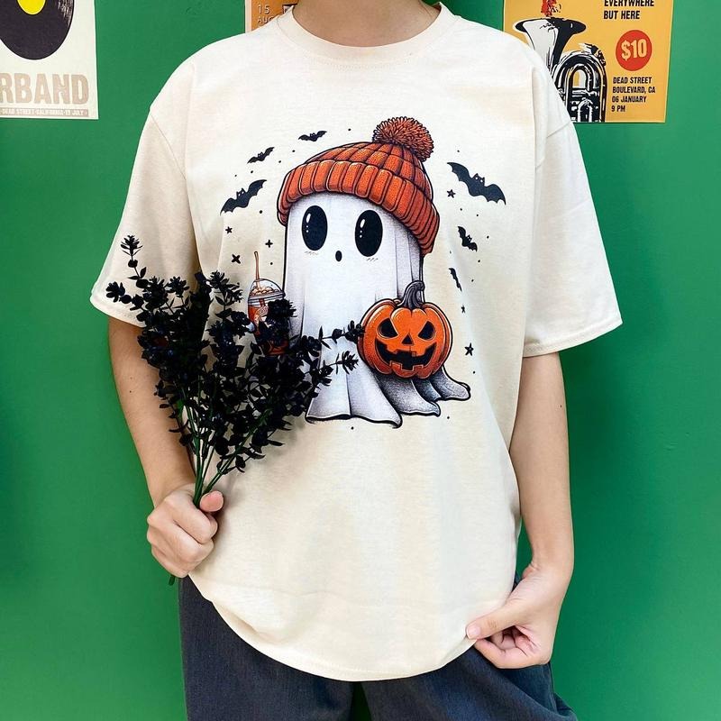 Cute Boo Ghost Reading Books Shirt, Hallowen Shirt,  Cute Fall Shirt, Spooky Seasonstyle{n002}3 Hoodie, Sweatshirt