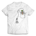 Cute Bunny Rabbit Bungee Jumping from Pocket - Short-Sleeve Unisex T-Shirt Made in USA Hoodie, Sweatshirt | GrindPrints.com
