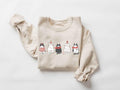 Cute Cat Christmas Sweatshirt, Cat Lover Gift For Christmas, Womens Christmas Sweatshirt, Holiday Sweatshirt, Cat Mom...