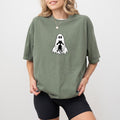 Cute Cat Ghost Shirt, Funny Ghost Hugging Black Cat Tee, Cute Halloween Ghost Shirt, Boo Cat Shirt, Ghost with Black Cat...