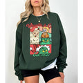 Cute Christmas Sweatshirt, Cute Christmas Ghost Sweatshirt, Ghost Iced Coffee Sweatshirt, Retro Christmas Sweatshirt,...