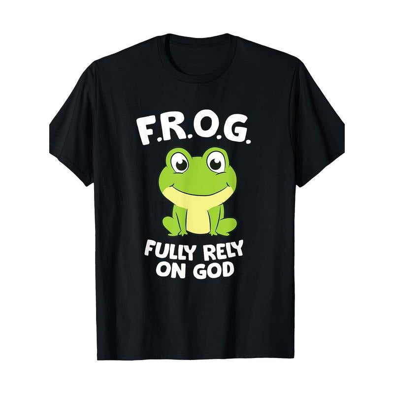 Cute Frog Fully Rely God Christian Frog Made Usa T-Shirts, Hoodie, Sweatshirt