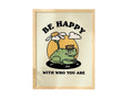 Cute Frog Print, Love Yourself Self Care Prints, Positive Quote Poster, Be Happy Mental Health Wall Decor, Poster Prints...