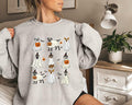 Cute Ghost Dogs Sweatshirt, Halloween Women Crewneck Sweater, Dog Lovers Halloween Gift, Ghost Dogs Shirt, Cute Women...