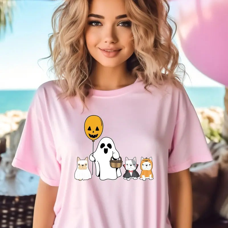 Cute Ghost French Bulldog Custom Colors Shirt T-Shirts, Hoodie, Sweatshirt