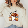 Cute Ghost Halloween Shirt, Halloween Ghost Sweater, Cute Pumpkin Coffee Ghost Shirt, Womens Halloween Shirt, Spooky...