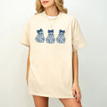 Cute Ghost Shirt, Blue Toile Boujee Ghost Shirt, Coquette Blue Floral Halloween Bow Ghost Shirt, Floral Girly Ghost Shirt...