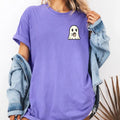Cute Ghost with a Cup of Joe design on custom colors tee shirt Casual Hoodie, Sweatshirt | GrindPrints.com
