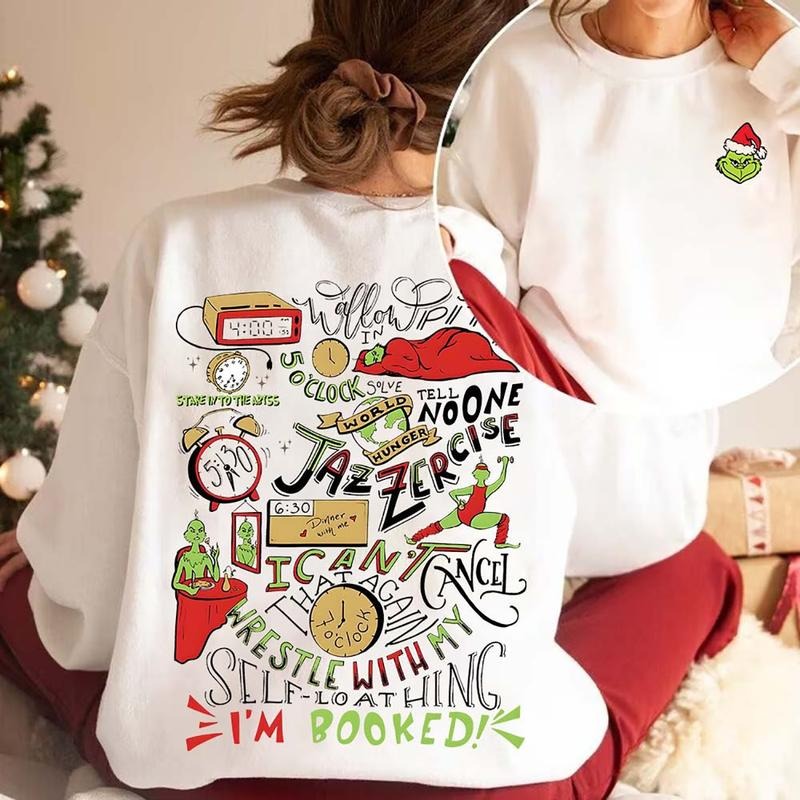 Cute Grinch Christmas Crewneck Sweatshirt, Hoodie, T-shirt | GrindPrints.com