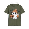 Cute Halloween Ghost T-Shirt, Spooky Season Unisex T-Shirt Fabric Comfort Hoodie, Sweatshirt | GrindPrints.com