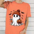 Cute Halloween Ghost.  Casual Everyday Relaxed Halloween Unisex T-Shirt. Hoodie, Sweatshirt | GrindPrints.com