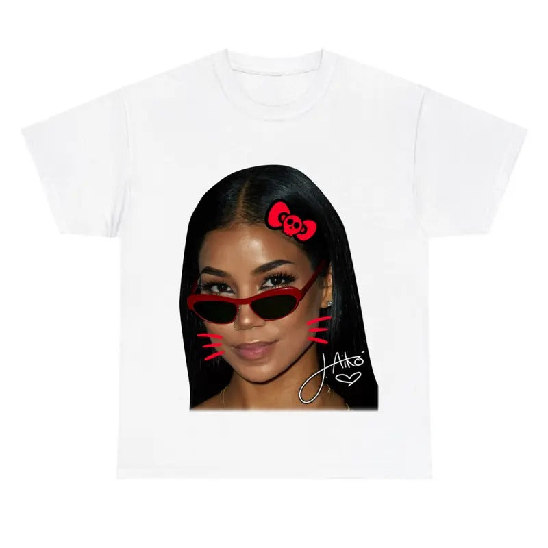 Cute Halloween Jhene Tee, Jhene Red Kitty Shirt Hoodie, Sweatshirt | GrindPrints.com