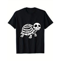 Cute Halloween Turtle Skeleton Tortoise Fossils Archeologist T - Shirt, 100% Cotton, Gifts for friends who like archeology, S