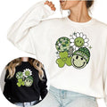 Cute Lucky Vibes Sweatshirt, Womens Shamrock Sweatshirt T-Shirts, Hoodie | GrindPrints.com