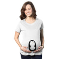 Cute Maternity Shirt Penguin Push Present for New Mom Baby Announcement Top Funny Graphic Maternity Tee Cute Pregnancy...