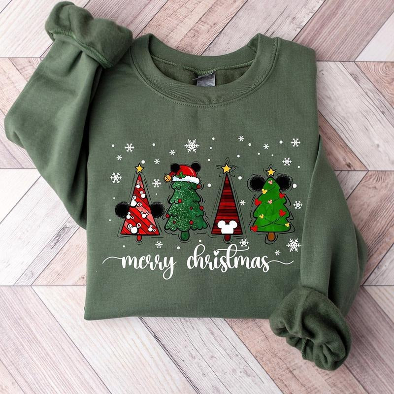 Cute Merry Christmas Crewneck Sweatshirt, Hoodie, T-shirt, Cute Christmas Gifts | GrindPrints.com