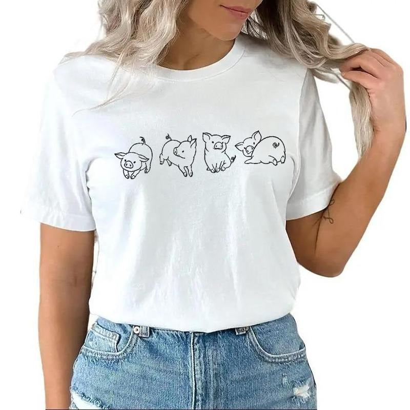 Cute Pigs Lover Pig Owner Pet Lover Funny Pig Funny Cotton Top T-Shirts, Hoodie, Sweatshirt