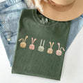 Cute Rabbits In A Row, Easter Comfort Colors Tshirt, Women's Crew Neck, Crewneck Hoodie, Sweatshirt | GrindPrints.com