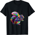 Cute Rainbow Squirrel Vibrant Forest Squirrel Tribute Cotton Short Sleeve Size S 5XL T-Shirts, Hoodie, Sweatshirt