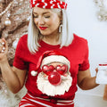 Cute Santa with RED Glasses and RED Bubble Christmas Shirt - Holiday Graphic Tee - Casual Winter Softstyle Unisex T-Shirt...