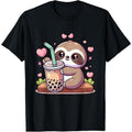 Cute Sloth Boba Bubble Milk Tea Kawaii men Sloth T-Shirt Made in USA Hoodie, Sweatshirt | GrindPrints.com