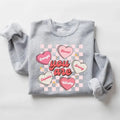 Cute Teacher Valentine Sweatshirt, Retro Heart Sweatshirt, Women's Valentines Day Sweatshirt, Love Valentine Sweatshirt,...