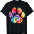 Cute Tie Dye Paw Print Pet Owner Paw Print Tie Dye Dog Lover T-Shirt Made in USA Hoodie, Sweatshirt | GrindPrints.com