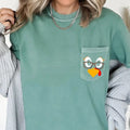 Cute Turkey, Teacher, Thanksgiving, Pocket Tee, Women's Comfort Colors Tee Hoodie, Sweatshirt | GrindPrints.com
